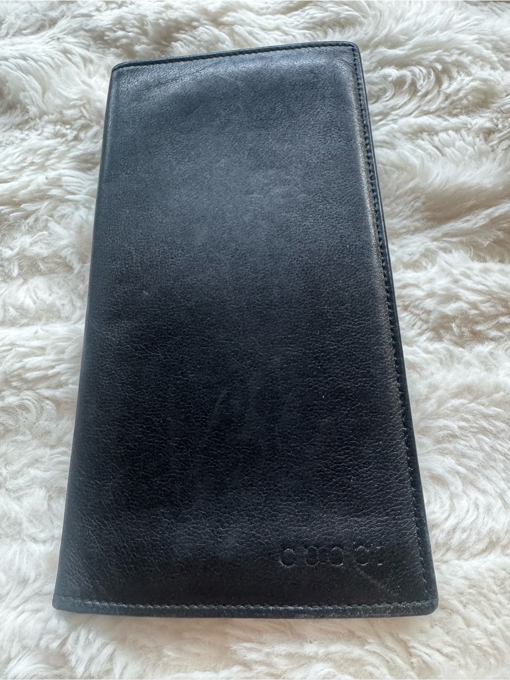Vintage Gucci Black Leather Long Wallet
